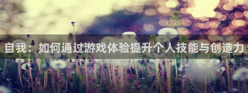 沐鸣娱乐2在线登录：自我：如何通过游戏体验提升个人技能与创造力